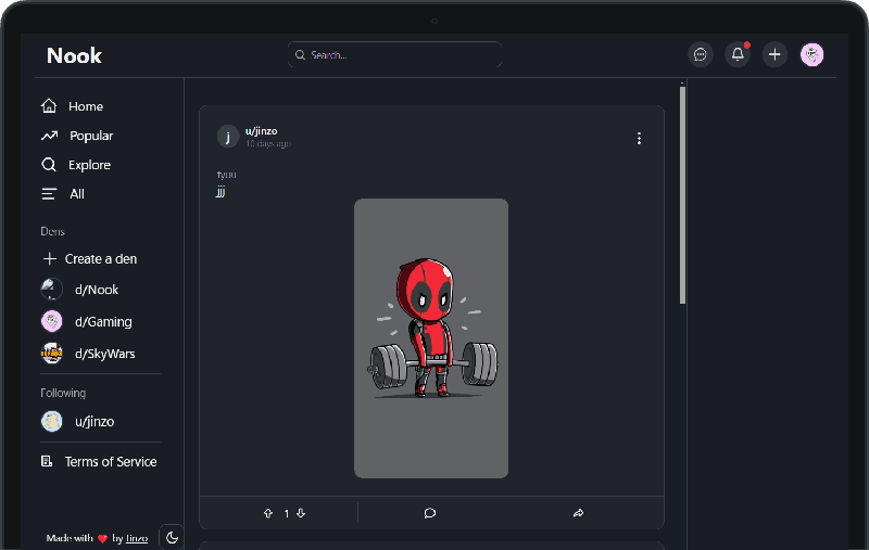Nook - A Reddit Clone